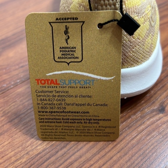 Waco Shoe Co. Yellow & Beige Floral Karma Stretch Pull On Sneaker NWT Sz 7.5 D - Picture 5 of 11